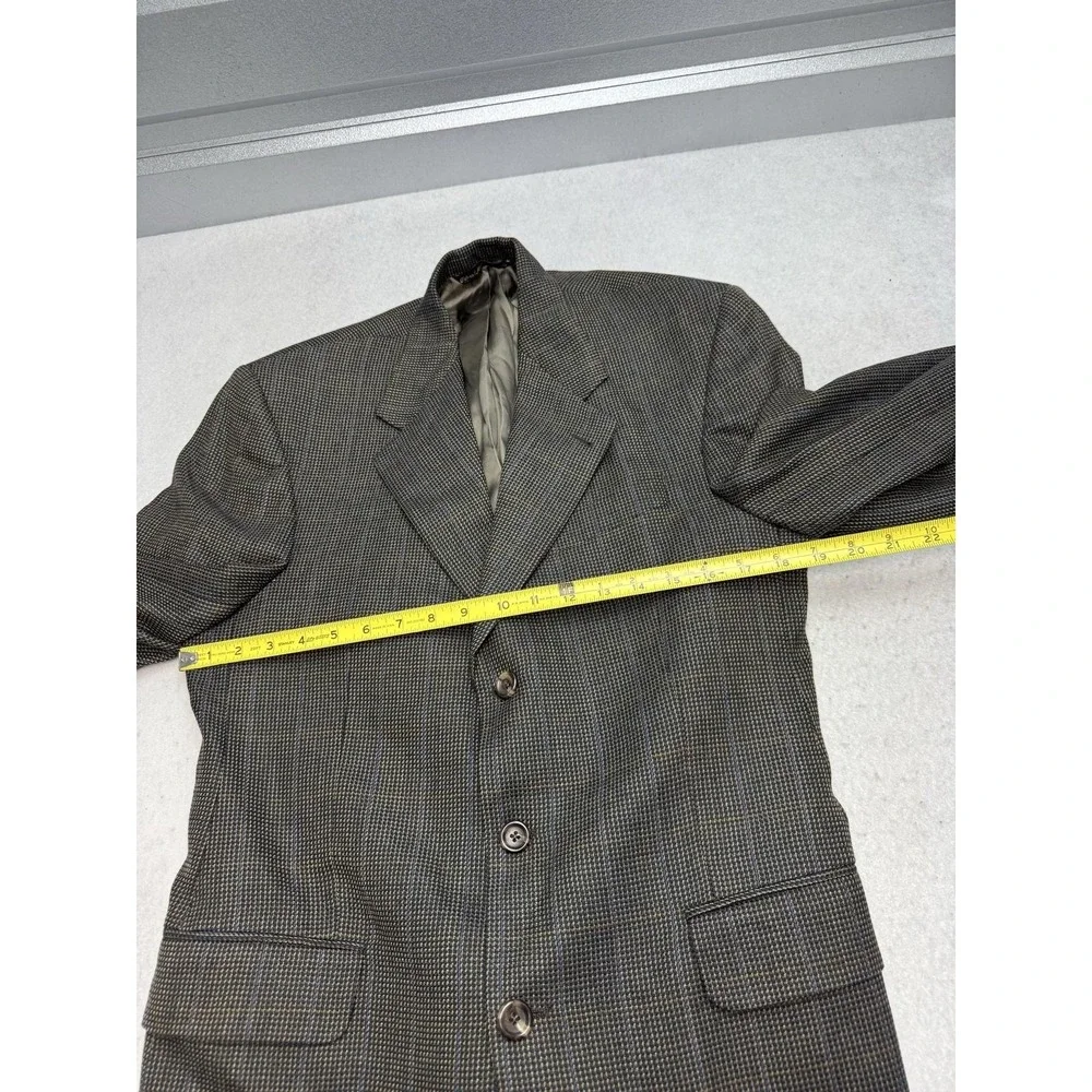 Jack Victor Blazer Mens 38 Gray Wool Check Tweed Classic Fit Sport Coat Jacket